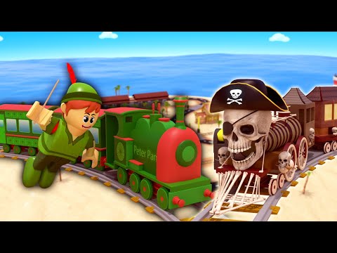 Pirates cartoon for kids – Peter pan rescue cartoon for kids – Choo choo train kids videos