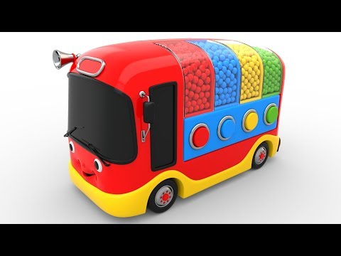 Colors for Children to Learn with Bus Transporter Toy Color Balls – Educational Videos