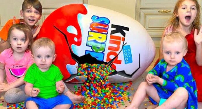Five Kids Chocolate Surprise Eggs + more Children's videos
