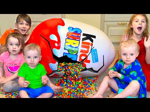 Five Kids Chocolate Surprise Eggs + more Children’s videos