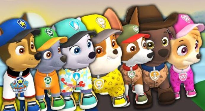 Paw Patrol A Day in Adventure Bay - All Pups Morning Routine + Daily Life - Fun Pet Kids Games