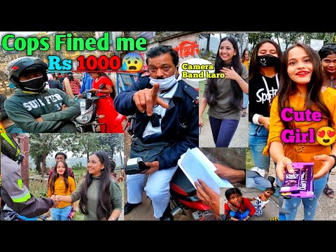 Cops Fined me Rs 1000😰||Meet with Cute Girl’s😍 ||Superbike|| insurance || Bike insurance