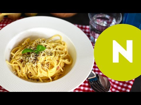 Tejszínes carbonara spagetti recept | Nosalty