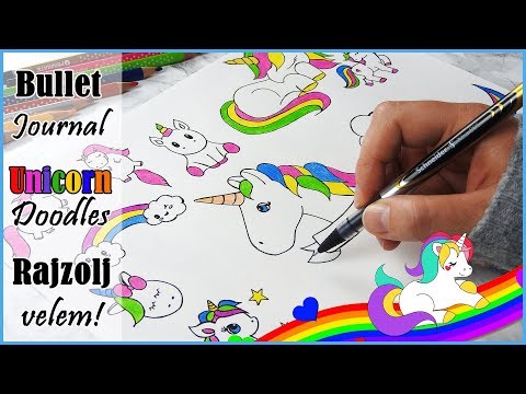 BULLET JOURNAL (MAGYAR) Doodles | UNIKORNISOK – Rajzolj velem! | ESZTERGÁLYOS VIKTÓRIA