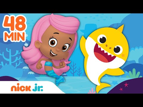 48 MINUTE Baby Shark Compilation w/ Blaze & Bubble Guppies! | Nick Jr.