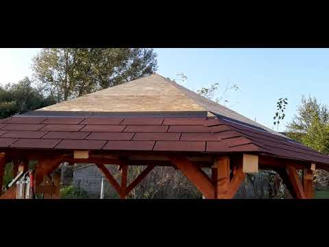 Filagória építés házilag – készül a tető