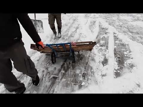 Hótoló lapát házilag – Raklap+molnárkocsi – 70négyzetméter/perc – a leggyorsabb hó lapátolás