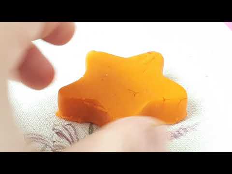 Satisfying Slime ASMR – cutting with a knife plasteline star