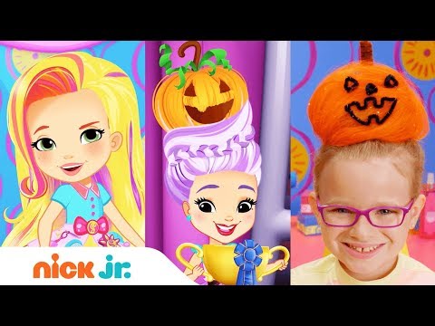 How to Make a Pumpkin Bun 🎃  Style Files Hair Tutorial | Sunny Day | Nick Jr.