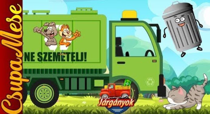 Járgányok: A kis kukásautó története | Járművek mese magyarul | autós mese gyerekeknek