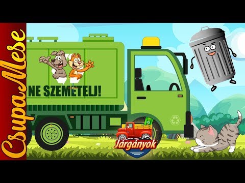 Járgányok: A kis kukásautó története | Járművek mese magyarul | autós mese gyerekeknek