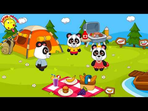 Kempingezés a Panda családdal – camping játékmesék