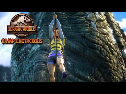 Escaping the Mosasaurus Pool | JURASSIC WORLD CAMP CRETACEOUS | NETFLIX