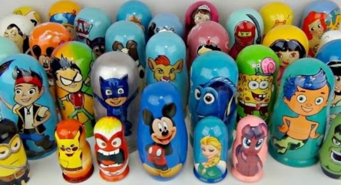 Opening Collection of Lots of Nesting dolls or Stacking Cups