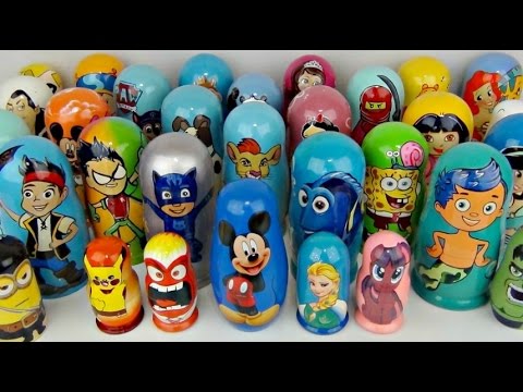Opening Collection of Lots of Nesting dolls or Stacking Cups