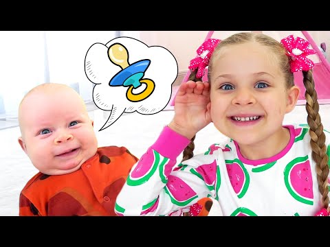 Diana Pretend Play with Baby Oliver | Funny stories for kids
