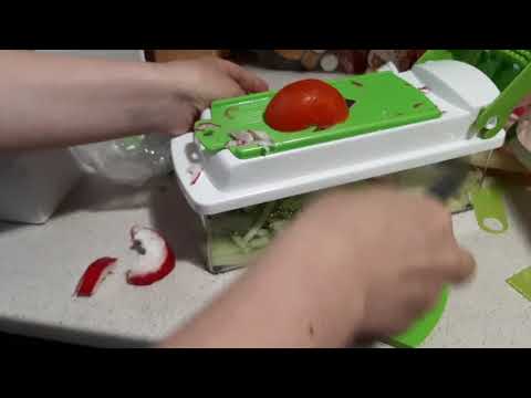 Uborka saláta készítés teleshop -os szeletelő készlettel