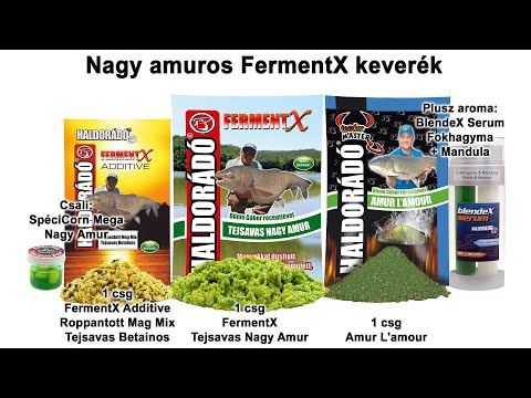Nyári fogós receptek felmelegedett vizekre 2020 – 3. rész Nagy amuros FermentX keverék