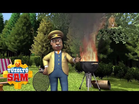 Tűz a barbecue-on! | tűzoltó sam tisztviselő | Rajzfilmek gyerekeknek