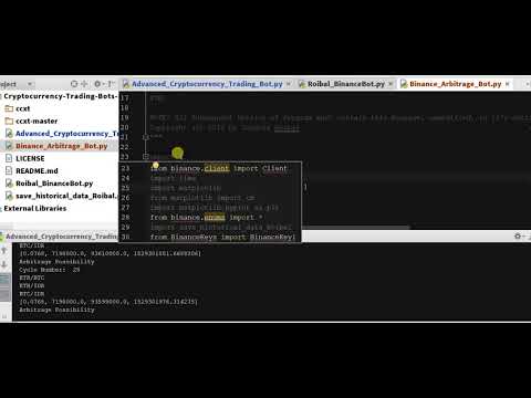 Crypto Triangular Arbitrage in Binance With Python 1 – Live Coding