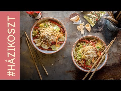 Kínai pirított tészta recept (chow mein) l Kárai Dávid l #HÁZIKOSZT l ízHUSZÁR