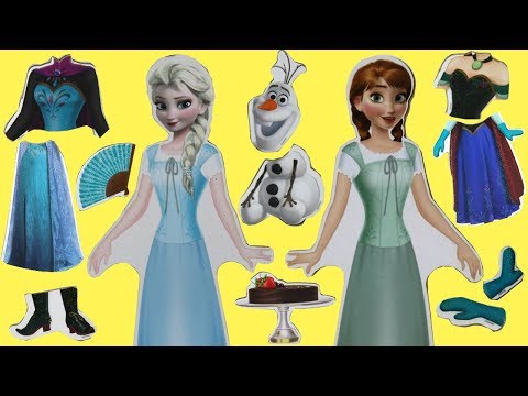 Opening Frozen 2 Wooden Magnetic Doll Dress Up Play