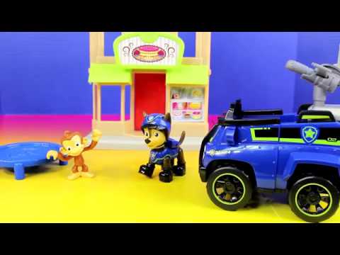 Nickelodeon Mancs Patrol Spy Chase Adventure Bay Rocky Skye Chase & Ryder mentése majom