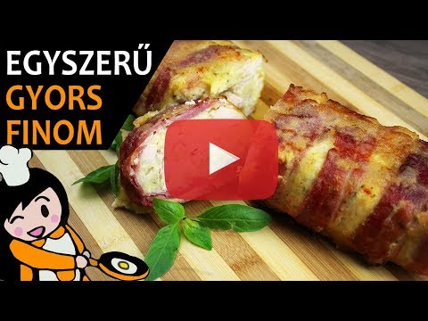 Sajtos Baconos Csirkemell Őzgerincformában – Recept Videók