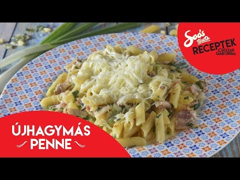 Soós tészta receptek: Újhagymás penne