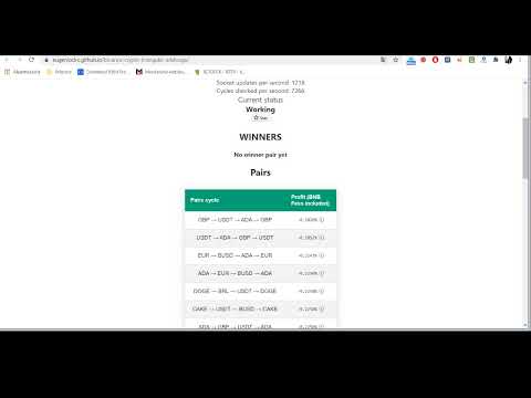 BINANCE TRIANGULAR ARBITRAGE IN REAL TIME