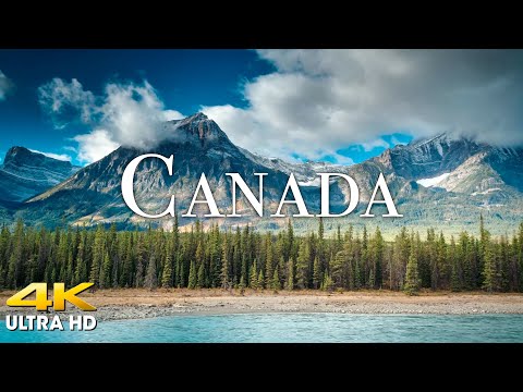 FLYING OVER CANADA (4K UHD) Amazing Beautiful Nature Scenery with Relaxing Music | 4K VIDEO ULTRA HD