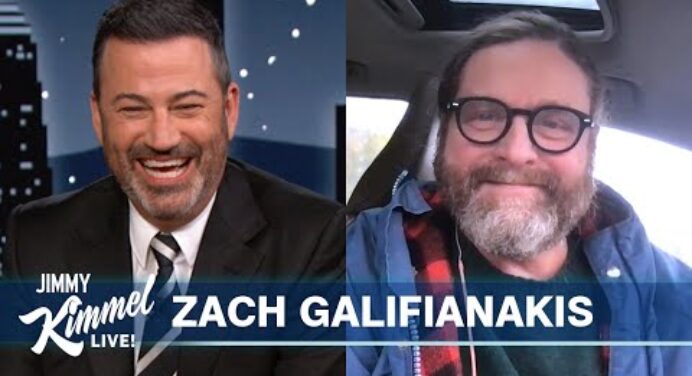 Zach Galifianakis Beams in From His Car in Canada