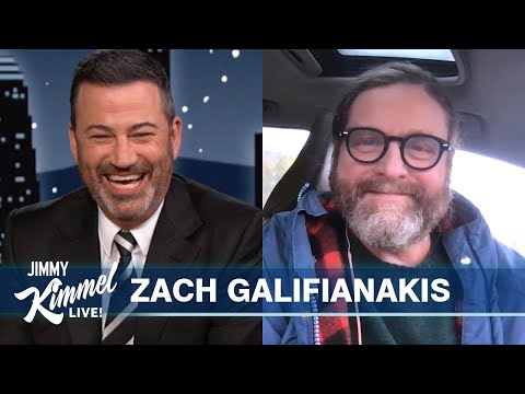 Zach Galifianakis Beams in From His Car in Canada