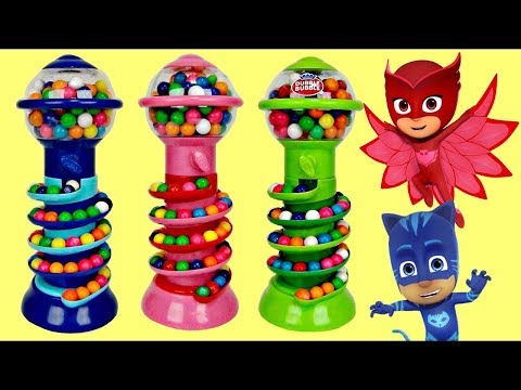 Unboxing Gumball Bank Candy Dispensers with Pj Masks