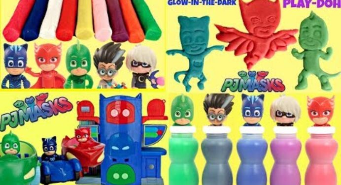 Pj Masks Compilation with Headquarters HQ Playset and Play-Doh