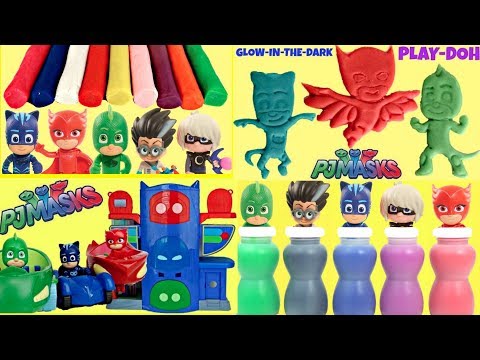 Pj Masks Compilation with Headquarters HQ Playset and Play-Doh
