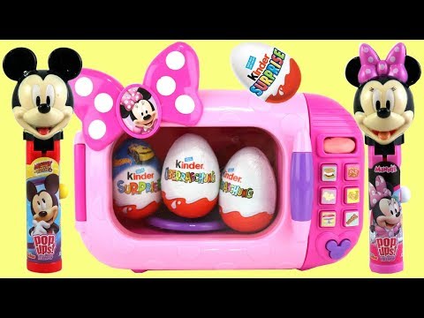 Mickey & Minnie Mouse Lolli Pop Ups Magical Microwave Kinder Chocolate Eggs