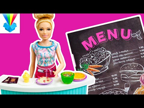 😍 ÚJ VIDEÓ! 🤩 Kicsomi – 🦄 Kiki 🦄:🎁 Barbie étterem babával 🤩😍