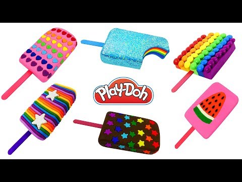 How to Make Rainbow Ice Cream Popsicles with Playdoh