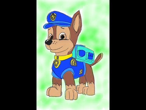 Paw patrol drawing  – Mancs őrjárat rajz – Chase