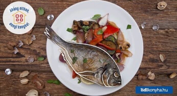 Széll Tamás receptje – Egészben sült tengeri durbincs, langyos grillezett-pácolt zöldségekkel