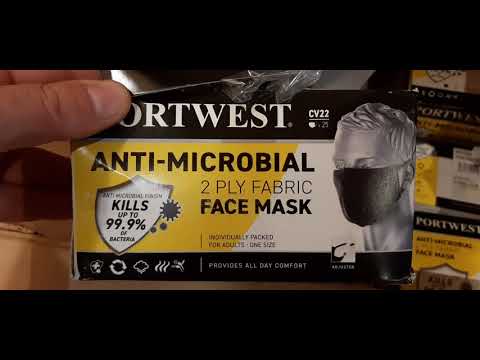 Koronavírus elleni szájmaszk a Munkaruhadiszkont ban  Portwest CV22 Anti Mikrobiális maszk