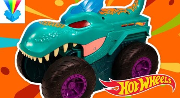 Kicsomi - ⚽ Csocsó ⚽: 🎁 Hot Wheels Monster Trucks Autófaló Mega Wrex 👿👾😎