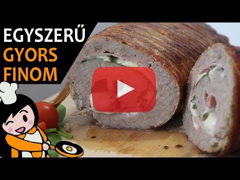 Baconös sajtos hústekercs – Recept Videók