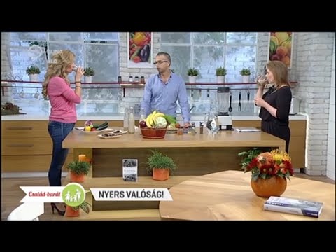 Duna TV élő műsor riport Nyers Séf gluténmentes vegán receptek a Család Barát magazinban