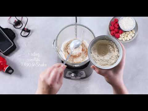 TR90 V-Shakes receptek: Krémes barackos vegán proteines finomság