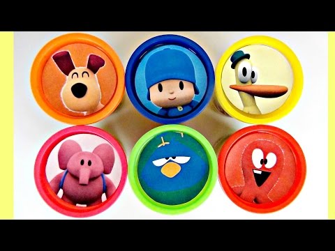 Nat and Essie Teach Colors with LET’S GO POCOYO Play-doh Lids