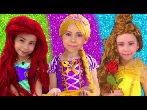Alice Pretend Play as Disney Princesses – the bedtime stories for kids