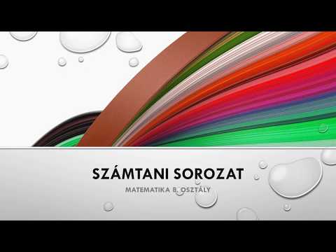 Számtani sorozat- Matematika 8. osztály