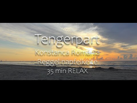 Tengerpart – Relaxing 35 Minute Video of A Mamaia Beach –  Sunrise  /4K / Románia Fekete-Tenger